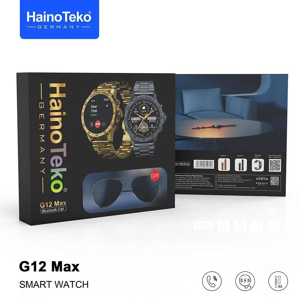 Haino Teko G12 Max Smartwatch avec 2 Bracelets et Lunettes