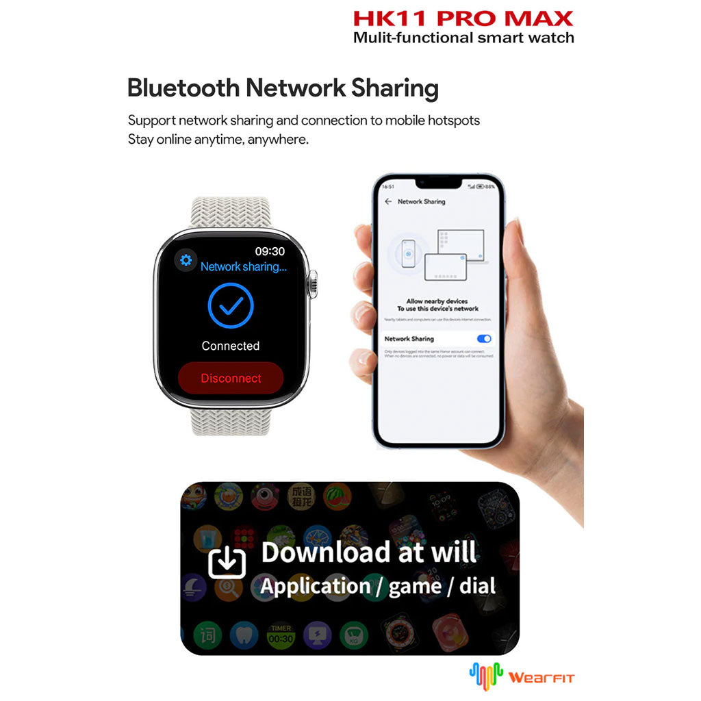 HK11 PRO MAX GEN2 Smart Watch 46mm avec Deepseek Ai – ساعة ذكية بخاصة الذكاء الإصطناعي
