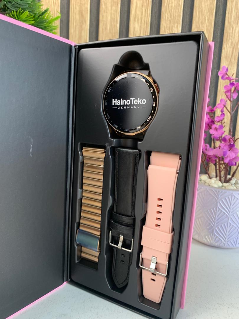 Smartwatch étanche Haino Teko ST-9 avec 3 paires de bracelets et écouteurs intégré – ساعة ذكية أصلية