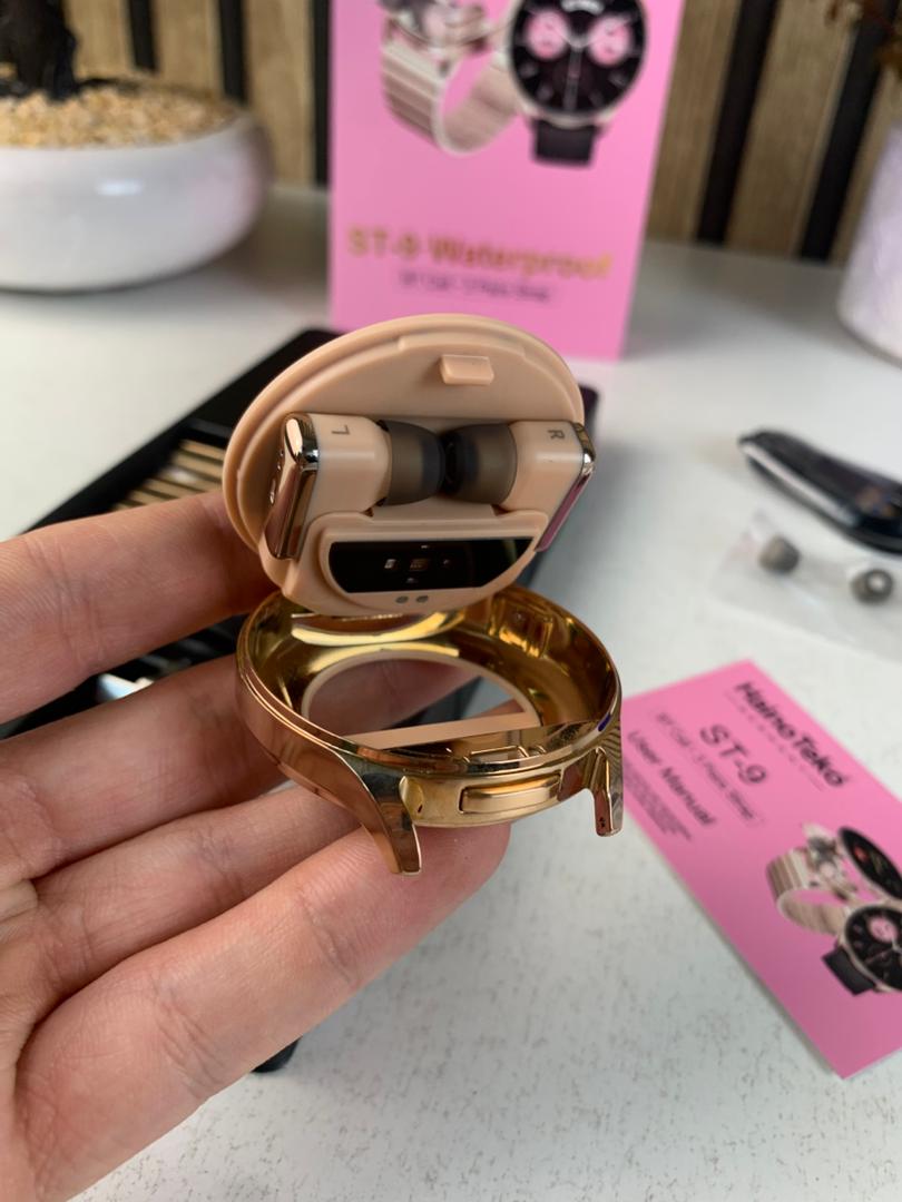 Smartwatch étanche Haino Teko ST-9 avec 3 paires de bracelets et écouteurs intégré – ساعة ذكية أصلية